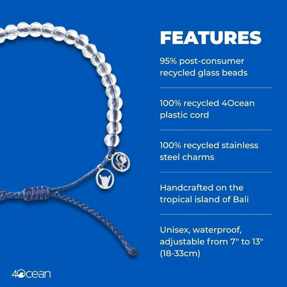 Beaded Ocean Plastic Bracelet Handcrafted Recycled Marine Conservation Unisex
